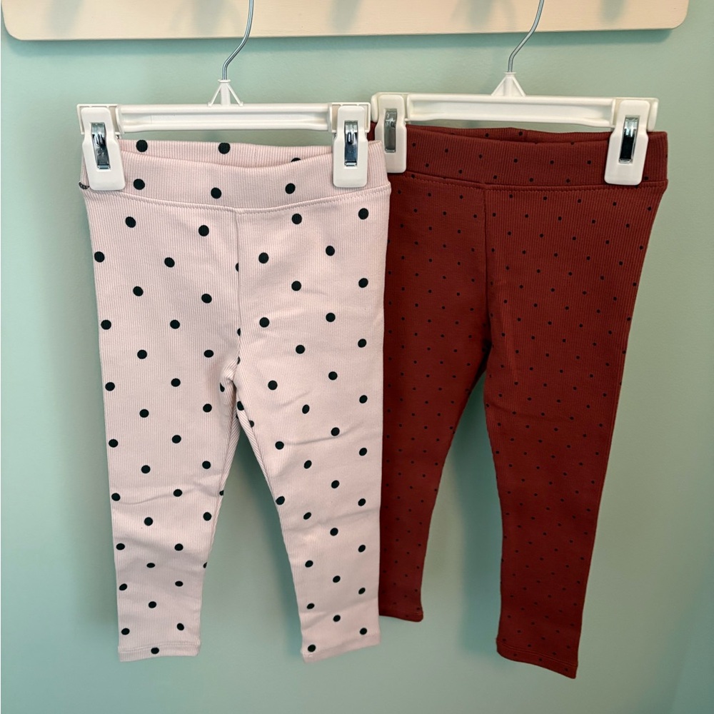 ZARA TWO-PACK OF POLKA DOT LEGGINGS
